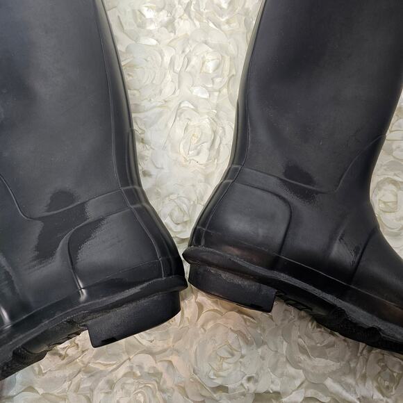 Hunter Original Tall Women's Rain Boots Black W9 - Picture 7 of 9